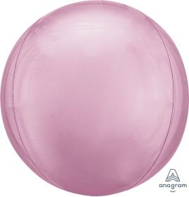 15 Inch Anagram Pastel Pink Orbz Foil Balloon