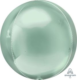 15 Inch Anagram Mint Green Orbz Foil Balloon