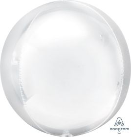 15 Inch Anagram White Orbz Foil Balloon