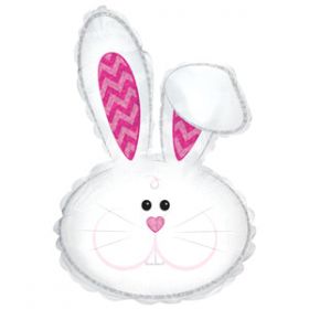 12 inch CTI Floppy Ear Bunny Easter Foil Balloon - flat
