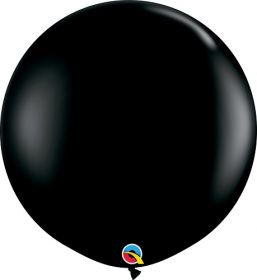 36 inch Qualatex Onyx Black Latex Balloons - 2 count