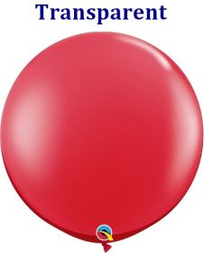 36 inch Qualatex Ruby Red Latex Balloons - 2 count