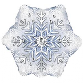 22 inch Prismatic Foil Mylar Snowflake Shape Balloon