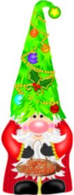 37 inch CTI Christmas Gnome Shape Foil Balloon