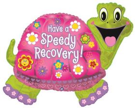 31 inch Speedy Recovery Turtle Shape Get Well Foil Mylar Balloon