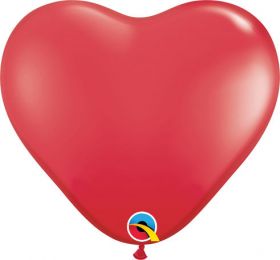11 inch Qualatex Red Heart Shape Latex Balloons - 100 count