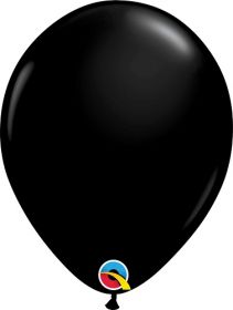 11 inch Qualatex Onyx Black Latex Balloons - 100 count