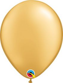 5 inch Qualatex Metallic Gold Latex Balloons - 100 count