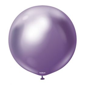 18 inch Kalisan Violet Mirror Chrome Latex Balloons - 25 ct