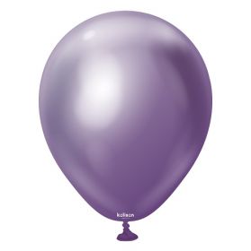 5 inch Kalisan Violet Mirror Chrome Latex Balloons - 100ct