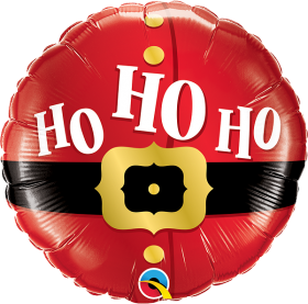 18 inch Qualatex Ho Ho Ho Santa's Belt Foil Balloon - Packaged