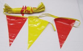 105 Foot Red & Yellow Pennant String