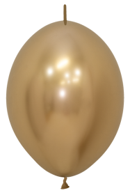 12 inch Sempertex Reflex Gold Link-O-Loons - 25 CT