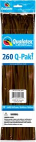 260Q Qualatex Q-Pak Chocolate Brown Latex Balloons - 50 count