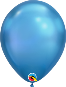 7 inch Qualatex Chrome Blue Latex Balloons - 100 count