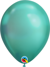 11 inch Qualatex Chrome Green Latex Balloons - 100 count