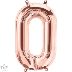 16 inch Rose Gold Letter O Foil Mylar Balloon