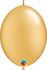 12 inch Qualatex Gold QuickLink Latex Balloons - 50 count