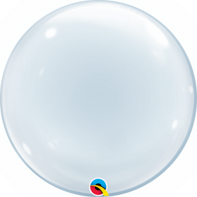24 inch Qualatex Clear Deco Bubble Balloon