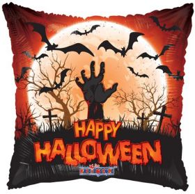 18 inch Halloween Zombie Hand Square Foil Mylar