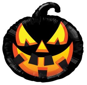 18 inch Halloween Black Pumpkin Shape Foil Mylar