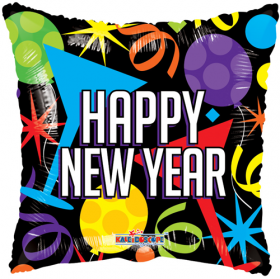 18 inch Happy New Year Balloons Square Foil Balloon