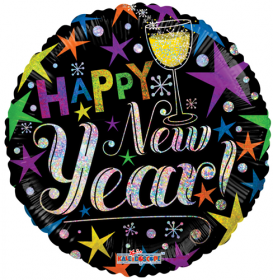18 inch Happy New Year Circle Foil Balloon