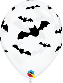 11 inch Qualatex Bats Halloween Latex - 50 count