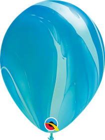Qualatex Blue Super Agate 11 inch Latex Balloon - 25 count