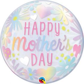 22 inch Qualatex Mothers Day Floral Bubble Balloon