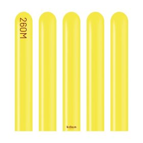 260M Kalisan Standard Yellow Latex Balloons - 100CT