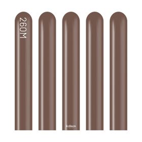 260M Kalisan Standard Chocolate Brown Latex Balloons - 100CT