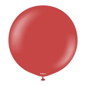 24 inch Kalisan Deep Red Latex Balloons - 2CT