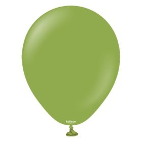 18 inch Kalisan Standard Matcha Latex Balloons - 25 CT