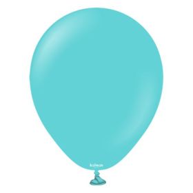 18 inch Kalisan Standard Aqua Latex Balloons - 25 CT