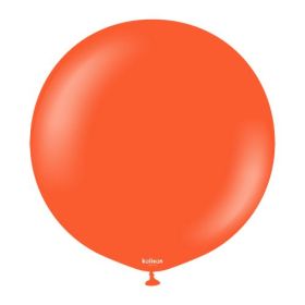 24 inch Kalisan Standard Flame Orange Latex Balloons - 2 CT