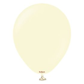 12 Inch Kalisan Macaron Pale Yellow Latex Balloons - 100CT