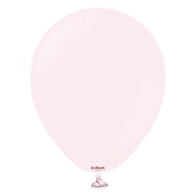12 Inch Kalisan Macaron Pale Pink Latex Balloons - 100CT