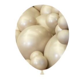 18 inch Kalisan Aura Beige Cream Latex Balloons - 25 CT