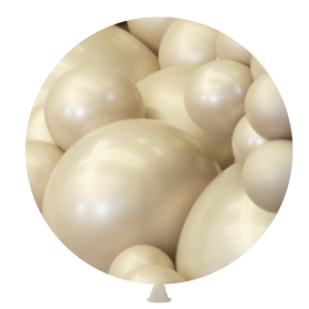 24 inch Kalisan Aura Beige Cream Latex Balloons - 2 CT | Balloons Direct