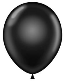 11 inch Tuf-Tex Black Latex Balloons - 100 count