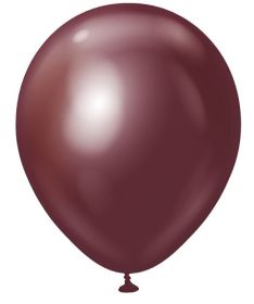 5 inch Kalisan Burgundy Mirror Chrome Latex Balloons - 100CT