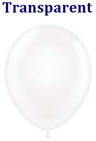 17 inch Tuf-Tex Crystal Clear Latex Balloons - 50 count
