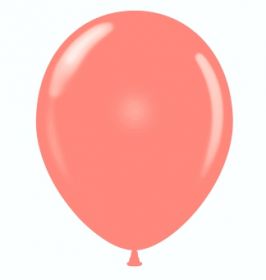 17 inch Tuf-Tex Coral Latex Balloons - 50 count