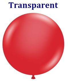 36 inch Tuf-Tex Crystal Red Latex Balloon