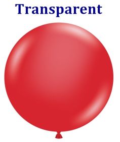 36 inch TUFTEX Crystal Red Latex Balloons - 2 CT