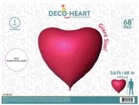 Decochamp 68 inch Red Heart Foil Balloon