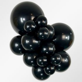 11 inch Sempertex Deluxe Black Latex Balloons - 100 CT