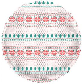 18 inch Tuf-Tex Feelin Festive Ugly Sweater Print Foil Balloon - Pkg