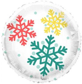 18 inch Tuf-Tex Feelin Festive Snowflake Foil Balloon - Pkg